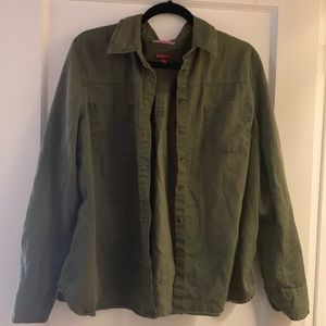 Army Green Button Up